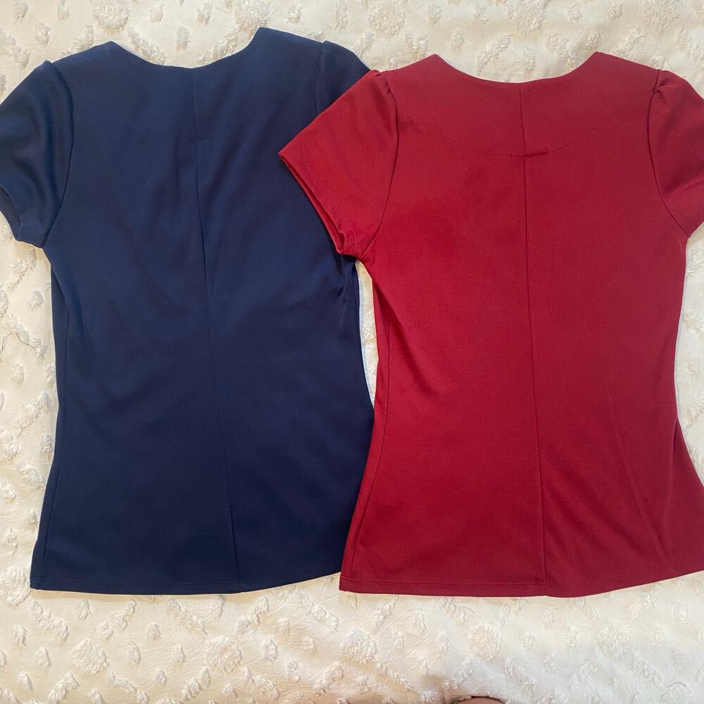Bundle of 2 Rock Steady Sophia Top Womens Sz Medium Sweetheart Neckline Retro - Picture 2 of 4